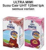 Promo Harga ULTRA MIMI Susu UHT All Variants per 4 pcs 125 ml - Indomaret