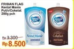 Promo Harga FRISIAN FLAG Susu Kental Manis Cokelat, Putih 280 gr - Indomaret