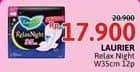 Promo Harga Laurier Relax Night 35cm 12 pcs - Alfamidi