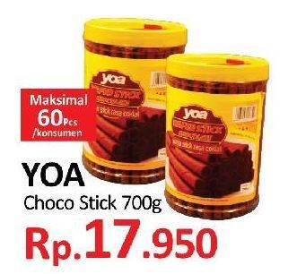 Promo Harga YOA Wafer Stick Chocolate 700 gr - Yogya