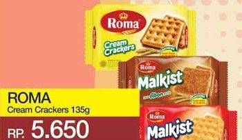 Promo Harga ROMA Malkist Cream Crackers 135 gr - Yogya