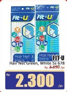 Promo Harga Fit-u Hairnet Green, White 5 pcs - Hari Hari