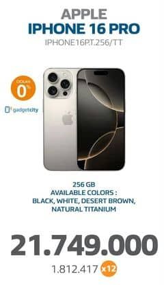 Promo Harga Apple iPhone 16 Pro 256 GB  - Electronic City