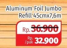 Promo Harga KLINPAK Aluminium Foil 45cm X 7.6m  - Lotte Grosir