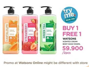 Promo Harga WATSONS Scented Body Wash per 2 botol 1 ltr - Watsons