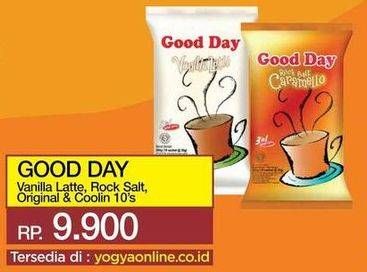 Promo Harga Good Day Instant Coffee 3 in 1 Vanilla Latte, Caramelo, Original 10 pcs - Yogya