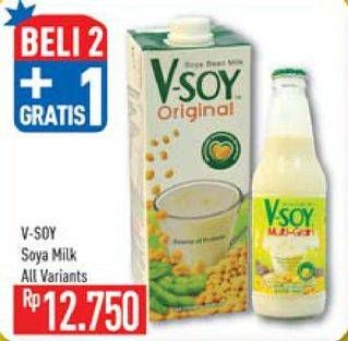 Promo Harga V-SOY Soya Bean Milk Multi Grain  - Hypermart