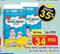 Promo Harga Genki Moko Moko Pants M32+2, L28+2, XL26+2 28 pcs - Superindo