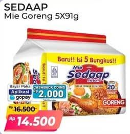 Promo Harga Sedaap Mie Goreng Original per 5 pcs 90 gr - Alfamart