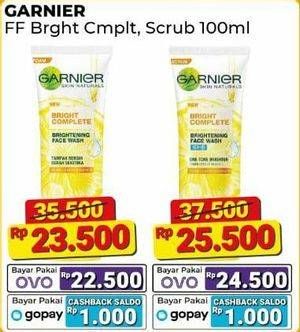 Promo Harga Garnier Bright Complete Scrub 100 ml - Alfamart