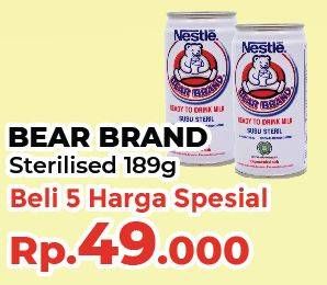 Promo Harga Bear Brand Susu Steril 189 ml - Yogya