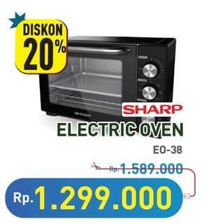 Promo Harga Sharp Electric Oven EO-38 Black 3800 ml - Hypermart