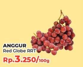 Promo Harga Anggur Red Globe RRT per 100 gr - Yogya