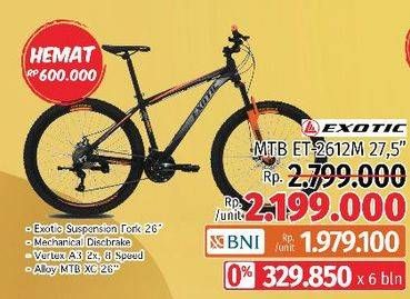 Promo Harga EXOTIC MTB ET-2612M 27,5"  - LotteMart