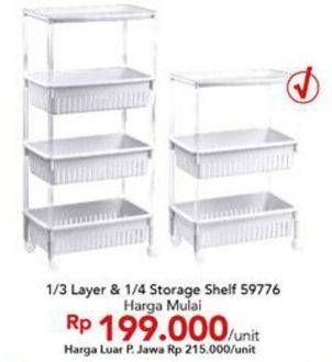 Promo Harga 4/3 Layer Storage Shelf   - Carrefour