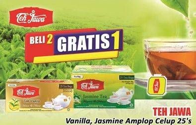 Promo Harga Teh Jawa Teh Celup Vanilla, Jasmine Tea Dengan Amplop per 25 pcs 2 gr - Hari Hari