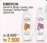 Promo Harga EMERON Lovely Naturals Hand Body Lotion Jeju Orange, White Pearl 200 ml - Indomaret