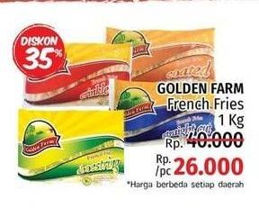 Promo Harga GOLDEN FARM French Fries 1 kg - LotteMart