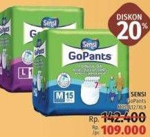 Promo Harga Sensi GoPants Adult Diapers M15, L12, XL9  - LotteMart