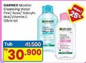Promo Harga Garnier Micellar Water Pink, Rose, Salicylic BHA, Vitamin C 125 ml - Indomaret