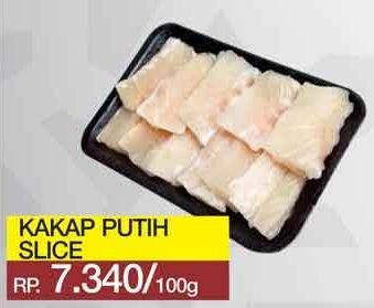 Promo Harga Ikan Kakap Putih Besar Slice per 100 gr - Yogya