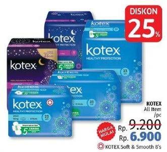 Promo Harga Kotex Healthy Protection Maxi Wing 23cm 8 pcs - LotteMart