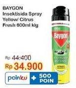 Promo Harga Baygon Insektisida Spray Yellow Fresh Scent, Citrus Fresh 600 ml - Indomaret