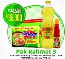 Pak Rahmat 3 (Sedaap Mie Kuah + Dua Belibis Saus Cabe + Tropical Minyak Goreng)