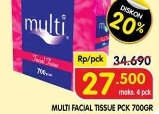 Promo Harga MULTI Facial Tissue 700 gr - Superindo