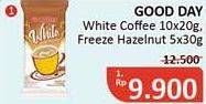 Promo Harga GOOD DAY White Coffee 10x20 g/ Freeze Hazelnut 5x30 g  - Alfamidi
