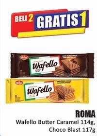 Promo Harga Roma Wafello Choco Blast, Butter Caramel 114 gr - Hari Hari