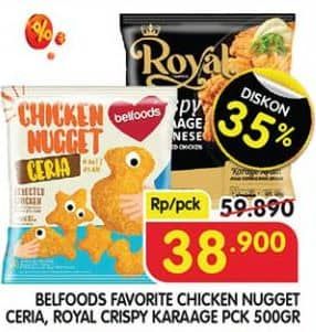 Promo Harga Belfoods Nugget Chicken Nugget Ceria 500 gr - Superindo