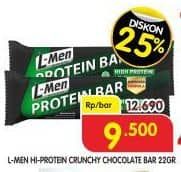 Promo Harga L-men Protein Bar Crunchy Choco 25 gr - Superindo