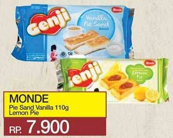 Promo Harga MONDE Genji Pie Sand Vanilla, Lemon 110 gr - Yogya