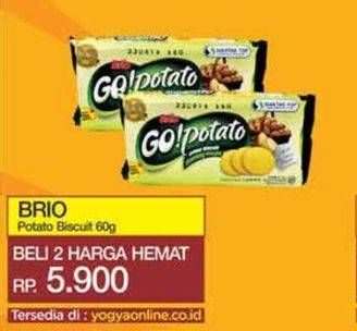 Promo Harga Siantar Top GO Potato Biskuit Kentang Original 60 gr - Yogya