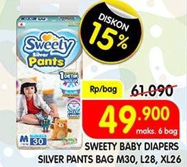Promo Harga Sweety Silver Pants L28, M30, XL26 26 pcs - Superindo