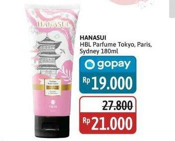 Promo Harga Hanasui Body Lotion Parfume Tokyo, Paris, Sydney 180 ml - Alfamidi