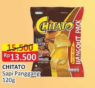 Promo Harga CHITATO Snack Potato Chips Sapi Panggang 120 gr - Alfamart