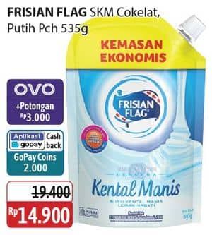Promo Harga Frisian Flag Susu Kental Manis Cokelat, Putih 535 gr - Alfamidi