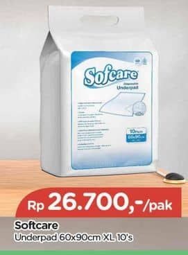 Promo Harga Softcare Disposable Underpad 60x90cm XL 10 pcs - TIP TOP