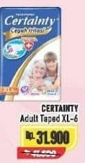 Promo Harga Certainty Adult Diapers XL6 6 pcs - Alfamart