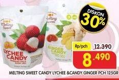 Promo Harga MELTING SWEET Candy Lychee, Ginger 125 gr - Superindo