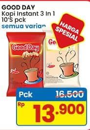 Promo Harga Good Day Instant Coffee 3 in 1 All Variants per 10 sachet 20 gr - Indomaret