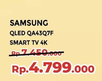 Promo Harga Samsung QLED QA43Q7F Smart TV 4K  - Yogya