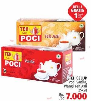 Promo Harga Cap Poci Teh Celup Vanila, Asli 25 pcs - LotteMart