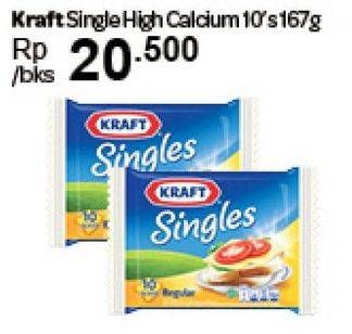 Promo Harga Kraft Singles Cheese High Calsium 167 gr - Carrefour