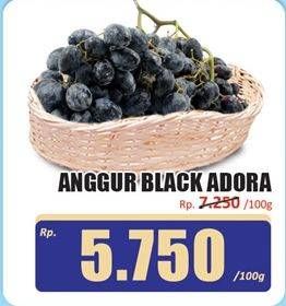 Promo Harga Anggur Black Adora per 100 gr - Hari Hari
