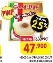 Promo Harga Good Day Cappuccino per 30 sachet 25 gr - Superindo