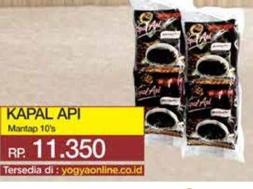 Promo Harga Kapal Api Kopi Mantap + Gula per 10 sachet 25 gr - Yogya