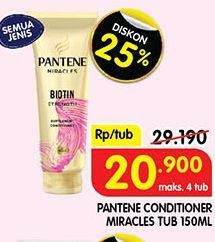 Promo Harga Pantene Conditioner Miracle All Variants 150 ml - Superindo